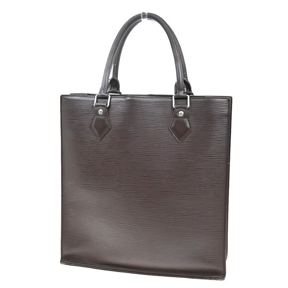 LOUIS VUITTON LV Sac Plat Hand Bag Epi Leather Brown France - Picture 1 of 5